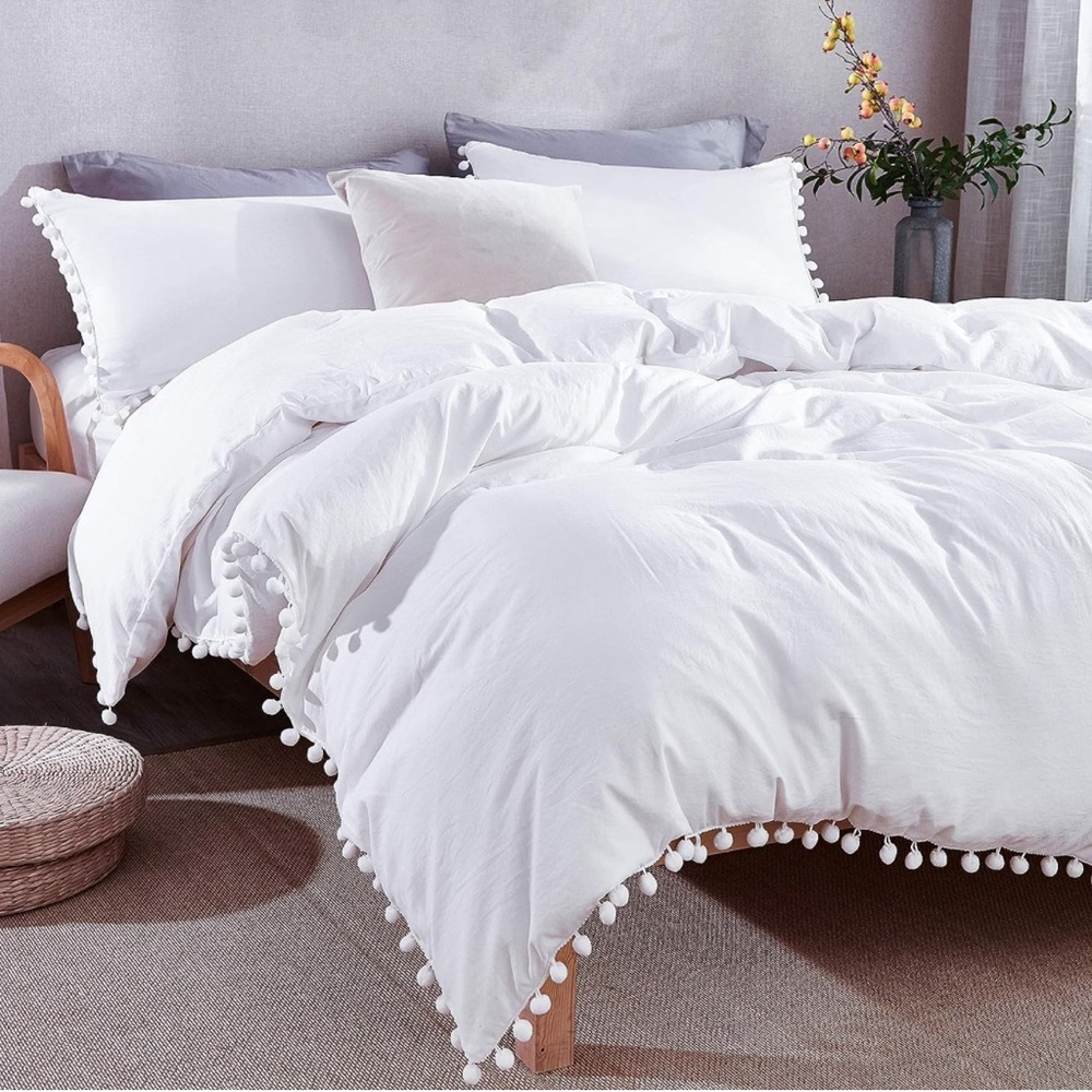 Caromio Duvet Cover Set Luxury Premium Bedding Cover w/ Pillowcase Full/queen.